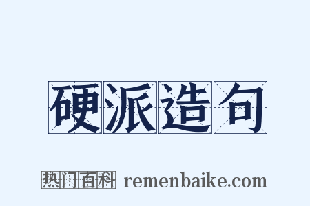 硬派造句是什么意思的图片